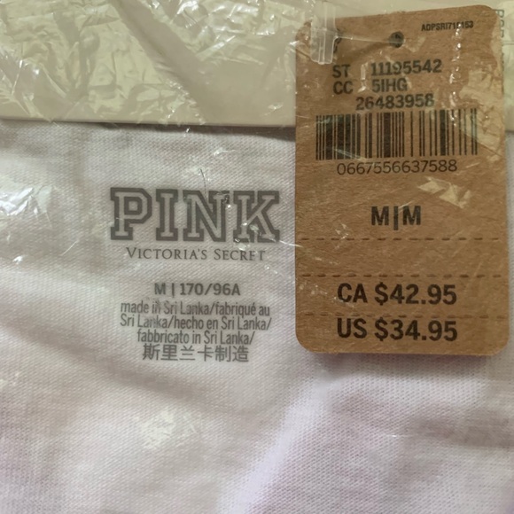 NEW VSPINK BASEBALL TEE W/PURPLE ZEBRA STRIPED LOGO SIZE MEDIUM - Picture 4 of 6